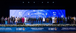Officiels turcs et africains lors du 4ème Forum d'affaires et économique Turquie-Afrique, Istanbul, 13 octobre 2023