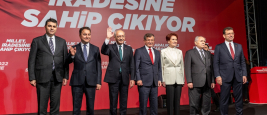 Des politiciens de la "Table des Six" de l'opposition turque, Istanbul, 15 décembre 2022