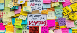 2014 -  Messages laissés par des manifestants, Hong Kong.