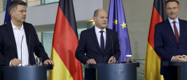 Federal Chancellor Olaf Scholz and Ministers Habeck and Lindner Hold Press Conference