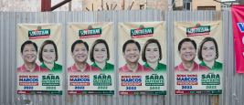Affiches de campagne des candidats Ferdinand Marcos Jr. et Sara Duterte 