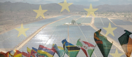 Solar panels array in Africa