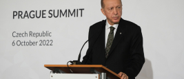 Le président turc Recep Tayyip Erdogan s'exprime lors du lancement de la Communauté politique européenne à Prague, en Tchéquie, le 7 octobre 2022.