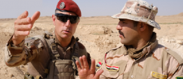 Exchange between a French officer and an Iraqi officer during Operation Chammal 
