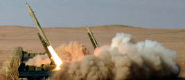 Tir de missile balistique iranien Fateh 110 pendant un exercice en 2012.