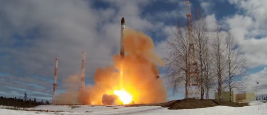 La Russie teste un nouveau missile balistique intercontinental à capacité nucléaire Sarmat, 20 avril 2022