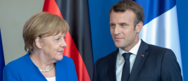 Berlin, Germany. 2019-04-29: German Chancellor Angela Merkel and the French President Emmanuel Macron