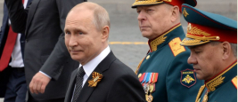 Russian President Vladimir Putin with defense Minister Sergei Shoigu, Moscow - May 9, 2019 