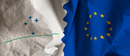Flags of Mercosur and the European Union