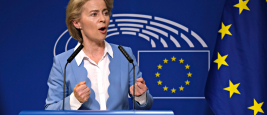 Brussels, Belgium. 10th July 2019. Ursula von der Leyen the nominated President of the EU Commission gives a press briefing.