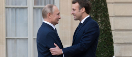 Le Président Emmanuel Macron et Vladimir Putin, Président de la Russie à l'Elysée, Paris, 9 décembre 2019