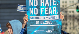 La manifestation "No Hate, No Fear" contre les violences antisémites, New York City, janvier 2020
