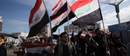 Najaf, Iraq - January 10,2020. Iraq demonstrators against the authority