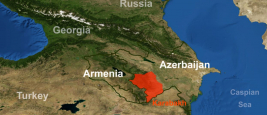 Conflit Arménie-Azerbaïdjan, image fournie par la NASA