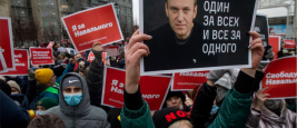 Rassemblement non autorisé en soutien au chef de l'opposition russe Alexei Navalny, Moscou, 23 janvier 2021 