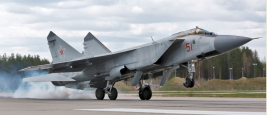 Intercepteur supersonique MiG-31 de l'armée de l'air russe, mai 2021 
