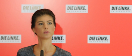 Sahra Wagenknecht, membre du parti d'extrême gauche Die Linke, Berlin, octobre 2018