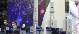 Pavillon d'exposants de l'Agence spatiale russe, Dubaï, 14 novembre 2021