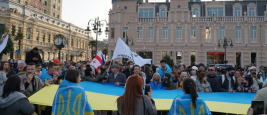 Manifetsation de soutien de l'Ukraine en Géorgie, Batumi, 24.02.2022 