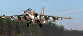 Le bombardier de l'armée de l'air russe Sukhoi Su-25 en vol, 26 juillet 2020.