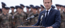 Emmanuel Macron, conférence de presse à la base aérienne de Mihail Kogalniceanu, Constanta, Roumanie - 14 juin 2022
