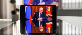 Le président russe Vladimir Poutine à télévision, 28 septembre 2022 