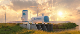 Production d'énergie renouvelable des réservoirs d'hydrogène - gazoduc d'hydrogène pour l'électricité propre