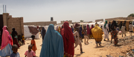  Maiduguri, Nigeria, 28.10.2022: Camp de réfugiés dans le cadre d'un conflit armé entre les groupes d'opposition et le gouvernement. 