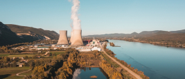 Meysse Nov. 2022: Luftaufnahme des Kernkraftwerks Cruas