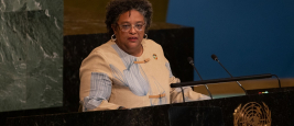 Barbados Prime Minister Mia Mottley speaks at the United Nations General Assembly in New York, USA, on Thursday, September 22, 2022