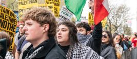 Les étudiants manifestent en faveur de la Palestine à l'Université Columbia, Newl York - 19 avril 2024