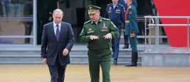 Le président russe Vladimir Poutine et le ministre de la Défense Sergey Shoygu,Kubinka, Russie