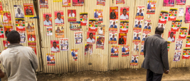 Elections 2017 au Kenya. Posters de campagne affichés dans le comté de Narok