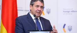 Sigmar Gabriel, ministre des Affaires étrangères de l'Allemagne, janvier 2018, Kiev
