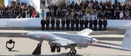 UAV Bayraktar TB2 présenté au défilé militaire à l'occasion du 30e anniversaire de l'indépendance de l'Ukraine, Kiev, 24 août 2021