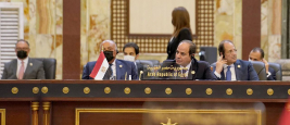 Le président égyptien Abdel Fattah al-Sisi à la conférence de Bagdad, 28 août 2021