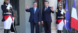South Korean President Moon Jae-in at the Elysee Palace in Paris, France - 15 Oct 2018