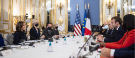 La vice-présidente américaine Kamala Harris rencontre le président Macron, Paris - 10 novembre 2021