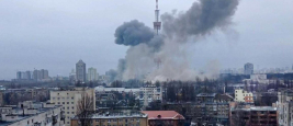 The TV Tower in Kyiv, Ukraine, March 1, 2022