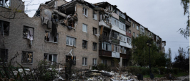Bâtiment résidentiel détruit à Bakhmut - Ukraine