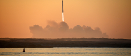 SpaceX lance le Starship de la base stellaire (Starbase) à Boca Chica au Texas, le 18 novembre 2023.