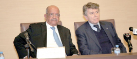 Abdelkader Messahel, ministre des Affaires étrangères de l'Algérie et Thierry de Montbrial, président de l'Ifri