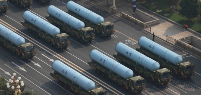Chinese Submarine-Launched Ballistic Missiles JL-2 during a military parade in Beijing, October 2019 