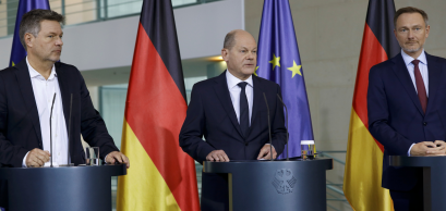 Federal Chancellor Olaf Scholz and Ministers Habeck and Lindner Hold Press Conference