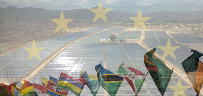 Solar panels array in Africa