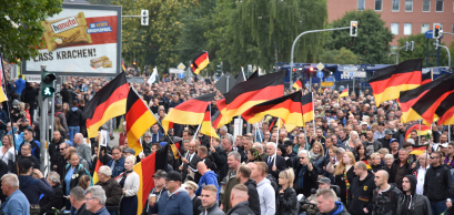 Manifestation de l’AfD à Chemnitz, en Allemagne, le 1er septembre 2018