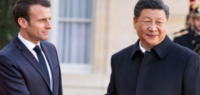 Le président Emmanuel Macron accueille le président chinois Xi Jinping, Palais de l'Elysé, mars 2018 