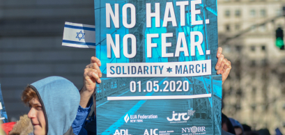 La manifestation "No Hate, No Fear" contre les violences antisémites, New York City, janvier 2020
