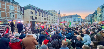 Des milliers de personnes ont manifesté contre la haine et l'AfD, Bad Kreuznach, Allemagne, 30 janvier 2024