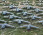 Avions de transport stratégiques C-5 Galaxy entreposés sur la base US Air Force de Davis Monthan, Arizona